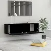vidaXL TV-Schrank Schwarz 120x30x30 cm Holzwerkstoff Produktbild-Vorschau 3