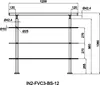 AICA Handlauf 120cm Geländer 3 Querstäbe Treppengeländer Produktbild-Vorschau 4