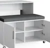 Vicco Schreibtisch Flona, 93.2 cm, Weiß/Anthrazit Produktbild-Vorschau 6