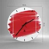 Wanduhr - Rund - Glasuhr - Rot Farben Stück - 30x30cm - Produktbild-Vorschau 3