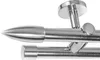 Gardinenstange Ø 20mm I Metall in Edelstahl Look 2-läufig Produktbild-Vorschau 1