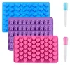 3er Set Mini Silikon Schokoladenformen Gummibärchen Herz Produktbild-Vorschau 1