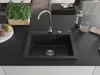 Mexen Elix évier en granit 1-bac 600 x 500 mm, noir, siphon Voir les images du produit 3
