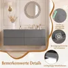 COSTWAY, set di 2 comodini da parete con 2 cassetti, Anteprima dell’immagine prodotto 6