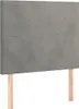 vidaXL LED Kopfteil Hellgrau 90x5x118/128 cm Samt -  Kopf- Produktbild-Vorschau 10