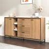 Sideboard - Schwarz/Holz - 3 Schubladen & 16-Farben LED - Produktbild-Vorschau 7