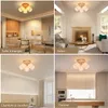 ZMH Spot de plafond 3 flammes rond bois LED Plafonnier Spot Voir les images du produit 9