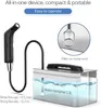 A portable electric bidet device with a water container and a hose with a filter. Produktbild-Vorschau