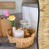 Aufbewahrungskorb rund, Korb mit Griff aus Wasserhyazinthe Produktbild-Vorschau 4