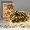A box of LED cluster lights and a tangled bunch of the lights themselves are displayed on a light gray background. Náhled obrázku produktu