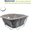 KESPER Brot- und Obstkorb Metall/Textil 21x21x11cm grau  Voir les images du produit 12