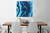 MuchoWow® Poster Achat - Neon - Blau - Edelstein 75x75 cm - Produktbild-Vorschau 2