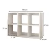 Bücherregal weiß 6 Bücherregale offener Loftschrank modern Produktbild-Vorschau 2