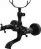A black retro-style bathtub faucet with a shower attachment. Podgląd zdjęcia produktu