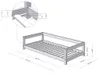 Children's single bed Study 120x180 cm - Natural decor Produktbild-Vorschau 2
