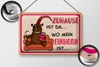 Blechschild Spruch 30x20cm Zuhause ist da wo mein Einhorn Produktbild-Vorschau 2