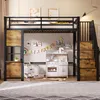 Hochbett mit Fensterdesign, Sicherheitsgeländer und offener Produktbild-Vorschau 5