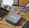 CARICATORE VELOCE GaN 220W PD 4x USB C 2x QC 3.0 PER LAPTOP Anteprima dell’immagine prodotto 6