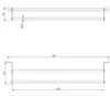 Handtuchhalter, schwarz, matt, doppelt, TECHNIC 50 cm Produktbild-Vorschau 2