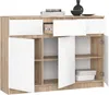 Kommode AKORD K140 Sonoma-Eiche 138 cm 3 Türen 3 Schubladen Produktbild-Vorschau 2