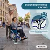 Carrozzina pieghevole Mobiclinic Seduta 46 cm Freno a mano Anteprima dell’immagine prodotto 4