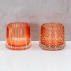 2er Set Teelichthalter H7cm Glas Orange Kerzenhalter Produktbild-Vorschau 2