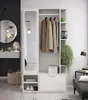 AX LIVING Garderobe Nemrut Weiß mit Spiegel – Flurmöbel mit Produktbild-Vorschau 1