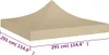 vidaXL Tetto della tenda per feste 3x3 m Beige 270 g/m² Anteprima dell’immagine prodotto 7