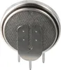 The back of a silver coin-cell battery with three pins for surface mounting. Produktbild-Vorschau