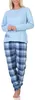 Normann Damen Jersey Schlafanzug langarm Pyjama mit Produktbild-Vorschau 2
