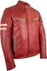 Herren Retro Motorrad Lederjacke mit Protektoren Biker Produktbild-Vorschau 2