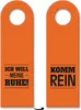 Ich will meine Ruhe oder Komm rein Türhänger in Orange Produktbild-Vorschau 1