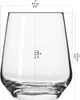 A single clear glass tumbler with dimensions and volume indicated. Náhľad obrázku produktu