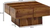 Stolik kawowy FineBuy 57,5 x 57,5 x 30 cm z litego drewna Podgląd zdjęcia produktu 3