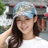 Frauenprägung Flower Denim Baseball Cap Sommer Strass Produktbild-Vorschau 9