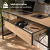 Biurko komputerowe LOFT PURE Dąb Craft 124 cm 2 szuflady Podgląd zdjęcia produktu 6