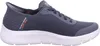 A side view of a gray Skechers Go Walk Flex Hnds Up shoe with a white sole. Anteprima dell’immagine prodotto