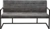 Hochwertige Freischwinger Bank LOFT 160cm Vintage grau mit Produktbild-Vorschau 7