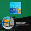 Coloray Uhr auf Leinwand 30x30 cm Wand Uhr Dekoration Produktbild-Vorschau 5