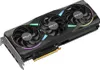 A computer graphics card with three fans and RGB lighting. Podgląd zdjęcia produktu
