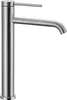 A single, modern, brushed nickel faucet is shown against a white background. Podgląd zdjęcia produktu
