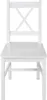 A white wooden chair is shown from the front against a white background. Anteprima dell’immagine prodotto