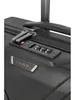 Close-up of a black suitcase with a TSA lock and a brand logo. Produktbild-Vorschau