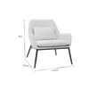 Miliboo - Design-Sessel im beigen Samtdesign mit schwarzem Produktbild-Vorschau 7