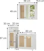 Badmöbel-Set Vicco Rosario Weiß 3 teilig, Model 40453 Produktbild-Vorschau 3