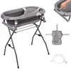 Baignoire pour bébé moovkee avec support, 80 cm, gris Voir les images du produit 1