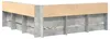 vidaXL Bücherregal-Bett mit Regal Betongrau 180 x 200 cm Produktbild-Vorschau 7