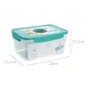 A vacuum food container with dimensions shown. Anteprima dell’immagine prodotto