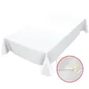 Tischdecke Wachstuch PVC abwaschbar Einfarbig Weiß Produktbild-Vorschau 2