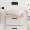 Waschtischplatte Hellbraun 40x60x4 cm Massivholz Behandelt Produktbild-Vorschau 1